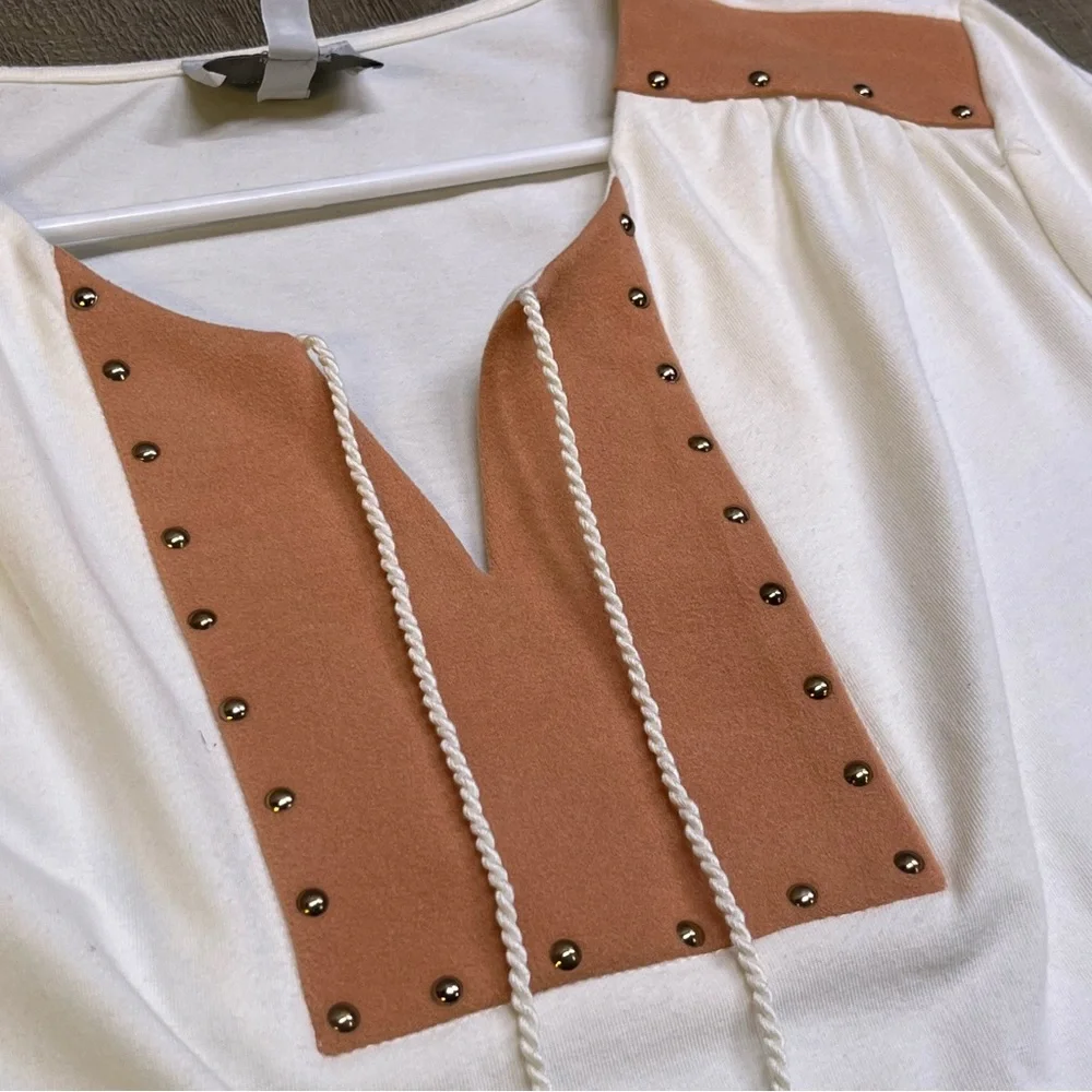 Haute Hippie White and Orange Tunic Top - Picture 3 of 6
